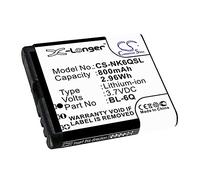 CS-NK6QSL Battery 800mAh compatible with [Nokia] 6700 Classic, 6700 classic Illuvial, for [Mobiado] Classic 712 Stealth LE, 712EM, 712GCB, 712ZAF replaces BL-6Q