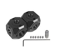 CS PRIORITY Universal Tripod Screw 1/4" 3/8" Hole Adapter Magic Cubic Mount Compatible with HERO 13 for Studio Tripod Light Stand Bracket Connect Stick Photography (Double Layer Cube B)