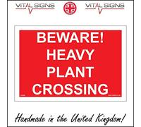 CS046 Beware Heavy Plant Crossing SIGN road construction site motor warning 300mm x 200mm Dibond/Composite Aluminium