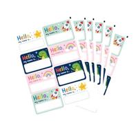 CS055 48 x Children's Hello, My Name is…” School Stickers - New Starter Name Badges for Children - First Day of School & New Class Name Labels