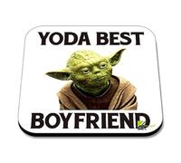 CS096 Yoda best boyfriend Novelty Funny Coffee Tea Drink Gift Glossy MDF Wooden Coaster | Gifts for Him, Men, Sci-Fi Fans | Anniversary, Birthday & Valentine's Day Present
