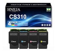 CS310 Toner Cartridge, Compatible 70C20K0 70C20C0 70C20M0 70C20Y0 Toner Cartridges for Lexmark CS310n CS310dn CS410n CS410dn CS410dtn CS510de CS510dte Printer,4 Colors-1 Pack