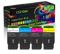 CS310dn Compatible for Lexmark Toner Cartridge with Chip CS310dn CS310n CS410dn CS410dtn CS410n CS510de Printers (4-Pack BK/C/M/Y)