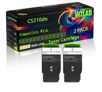 CS310dn Compatible for Lexmark Toner Cartridge with Chip CS310dn CS310n CS410dn CS410dtn CS410n CS510de Printers (2 Pack Black)