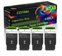 CS310dn Compatible for Lexmark Toner Cartridge with Chip CS310dn CS310n CS410dn CS410dtn CS410n CS510de Printers (4 Pack Black)