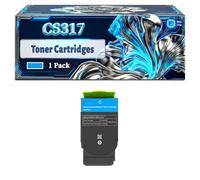 CS317 71B20K0 Toner Cartridges Compatible for Lexmark CS317dn CS417dn CS517de CX317dn CX417de CX517de Printers, With Chip Large Capacity 4000 Pages (1 Pack Cyan)