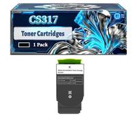 CS317 71B20K0 Toner Cartridges Compatible for Lexmark CS317dn CS417dn CS517de CX317dn CX417de CX517de Printers, With Chip Large Capacity 4000 Pages (1 Pack Black)