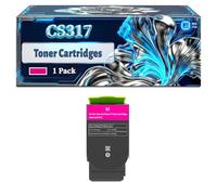 CS317 71B20K0 Toner Cartridges Compatible for Lexmark CS317dn CS417dn CS517de CX317dn CX417de CX517de Printers, With Chip Large Capacity 4000 Pages (1 Pack Magenta)