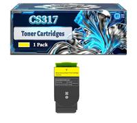 CS317 71B20K0 Toner Cartridges Compatible for Lexmark CS317dn CS417dn CS517de CX317dn CX417de CX517de Printers, With Chip Large Capacity 4000 Pages (1 Pack Yellow)