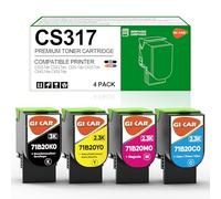 CS317 Toner Cartridge Replacement for Lexmark CS317dn Toner Cartridge for Lexmark CS417dn CS517de CX317 CX417 CX517 71B20K0 71B20C0 71B20M0 71B20Y0 ,4 Pack,3,000 & 2,300 Pages