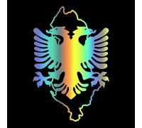 CS31902 Die Cut Vinyl Decal Albania Eagle Map Outline Car Sticker Waterproof Auto Decors on Car(1)