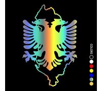 CS31902 Die Cut Vinyl Decal Albania Eagle Map Outline Car Sticker Waterproof Auto Decors on Car