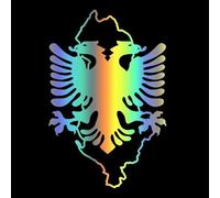 CS31902 Die Cut Vinyl Decal Albania Eagle Map Outline Car Sticker Waterproof Auto Decors on Car