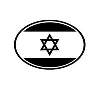 CS31906 Various Sizes Vinyl Decal Flag of Israel Oval Car Sticker Waterproof Auto Decors on Motorcycle(6)