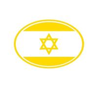 CS31906 Various Sizes Vinyl Decal Flag of Israel Oval Car Sticker Waterproof Auto Decors on Motorcycle(3)