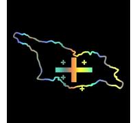 CS31908 Vinyl Decal Georgia Country Flag Map Outline Car Sticker Waterproof Auto Decors on Motorcycle Bumper(6)
