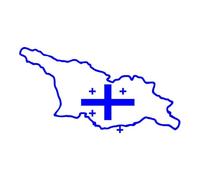 CS31908 Vinyl Decal Georgia Country Flag Map Outline Car Sticker Waterproof Auto Decors on Motorcycle Bumper(5)