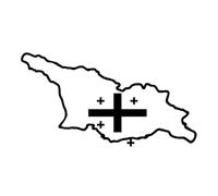 CS31908 Vinyl Decal Georgia Country Flag Map Outline Car Sticker Waterproof Auto Decors on Motorcycle Bumper(1)