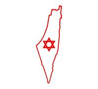 CS31918 Vinyl Decal Israel Map Outline Star David Car Sticker Waterproof Auto Decors on Body Bumper(5)