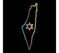 CS31918 Vinyl Decal Israel Map Outline Star David Car Sticker Waterproof Auto Decors on Body Bumper(4)