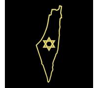CS31918 Vinyl Decal Israel Map Outline Star David Car Sticker Waterproof Auto Decors on Body Bumper(3)