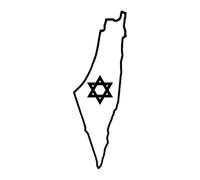 CS31918 Vinyl Decal Israel Map Outline Star David Car Sticker Waterproof Auto Decors on Body Bumper