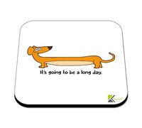 CS413 It's going to be a long day Office Novelty Funny Coffee Tea Drink Gift Glossy MDF Wooden Coaster