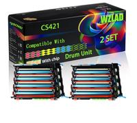 CS421 Compatible for Lexmark Drum Unit with Chip C2240 C2325 dw C2425 dw C2535 dw CS420 Series CS421 Printers (2 Set)