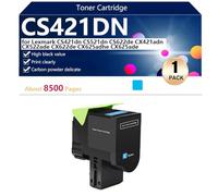 CS421DN Toner Cartridge Extra High Yield Compatible for Lexmark CS421dn CS521dn CS622de CX421adn CX522ade CX622de CX625adhe CX625ade Printers, Clear and Sharp,Cyan-1 pack
