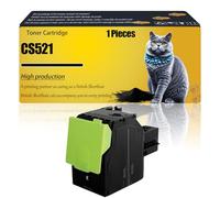 CS521 Toner Cartridge Compatible for Lexmark High Yield Replacement for CS421 CS521 CS622 CX421 CX522 CX622 CX625 Printers, Black Printable 8500 Pages (Black)