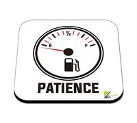 CS544 Zero Patience Novelty Funny Coffee Tea Drink Gift Glossy MDF Wooden Coaster