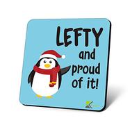 CS658 Lefty and Proud of it! Novelty Funny Coffee Tea Drink Gift Glossy MDF Wooden Coaster