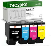CS720 Toner Cartridges for Lexmark CS720 for Lexmark CS725 CS720CS720de CS720dte CS725 CS725de CS725dte CX725 CX725de CX725dte Printer,3K Pages