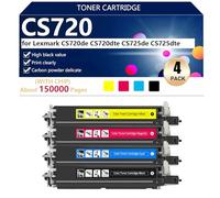 CS720de Developing Unit Extra High Yield Compatible for Lexmark CS720de CS720dte CS725de CS725dte Printers, Clear and Sharp,BCMY-1 pack