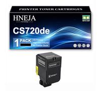CS720de Toner Cartridge, Compatible 74C20K0 74C20C0 74C20M0 74C20Y0 Toner Cartridges for Lexmark CS720de CS720dte CS725de CS725dte Printer,Black-1 Pack