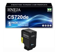 CS720dte Toner Cartridge, Compatible 74C2HK0 74C2HC0 74C2HM0 74C2HY0 Toner Cartridges for Lexmark CS720de CS725de CS720dte CS725dte Printer,Cyan-1 Pack