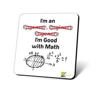 CS738 I'm an Engineer I'm Good with Math Novelty Funny Coffee Tea Drink Gift Glossy MDF Wooden Coaster