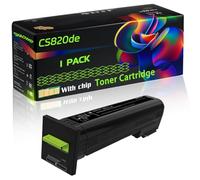 CS820de Compatible for Lexmark Toner Cartridge with Chip CS820de CS820dte CS820dtfe CX820de CX820dtfe Printers (1 Pack Black)