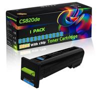 CS820de Compatible for Lexmark Toner Cartridge with Chip CS820de CS820dte CS820dtfe CX820de CX820dtfe Printers (1 Pack Cyan)