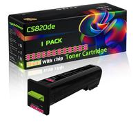 CS820de Compatible for Lexmark Toner Cartridge with Chip CX825dte CX825dtfe CX860de CX860dte Printers (1 Pack Magenta)