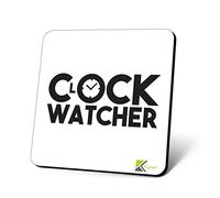 CS841 Clock Watcher Novelty Funny Coffee Tea Drink Gift Glossy MDF Wooden Coaster
