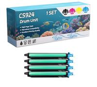 CS924 Drum Unit Compatible for Lexmark CX921DE CX922DE CX923DTE Printers, High-Definition Printing Effect with Chip, 100000 Pages (4-Pack BK/C/M/Y)