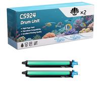 CS924 Drum Unit Compatible for Lexmark CX923DXE CX924DTE CX924DXE Printers, High-Definition Printing Effect with Chip, 100000 Pages (2 Pack Black)