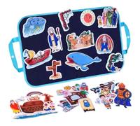 Csafyrt 1 Set Felt Board for Toddlers Bible Stories Felt Board Set, Flannel Stories Include Noah's Ark, Jonah and The Whale, David and Goliath, Nativity Scene for Kids