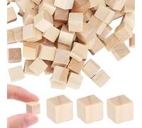 Csafyrt 100Pcs Wood Blocks, Natrual Wood Cubes, Mini Square Centimeter Cubes, Educational Block Math Teaching Aids for Kids