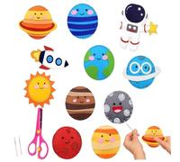 Csafyrt 11PCS Sewing Kits for Kids 8-12, Felt Solar System Kids Sewing Kit, Educational Beginners Space Kit for of All Ages