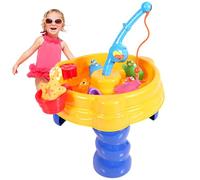 Csafyrt 13Pcs/Set Water Table, Removable Portable Sand Table Includes Fishing Rod & Toys, Fun Safe Toddler Outdoor Toys for Boys Girls