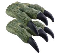Csafyrt 2Pcs Dinosaur Claws Soft Vinyl 5x9in Realistic Dinosaur Gloves 3 Fingers Paw Gloves for Halloween Costume Props Party Supplies