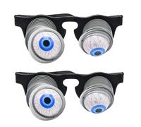 Csafyrt 2pcs Droopy Eye Glasses Out Eyeglasses Spring Eyeball Eyewear Funny Glasses with Dropping Eyeball for Halloween Costume Party Joke Tricky Prank Props