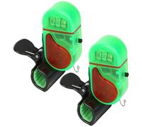 Csafyrt 2PCS Fishing Bite Alarm with LED Light, Multi-angle Adjustment Sensitive Fish Bite Alarm Indicator Clip On Fishing Rod